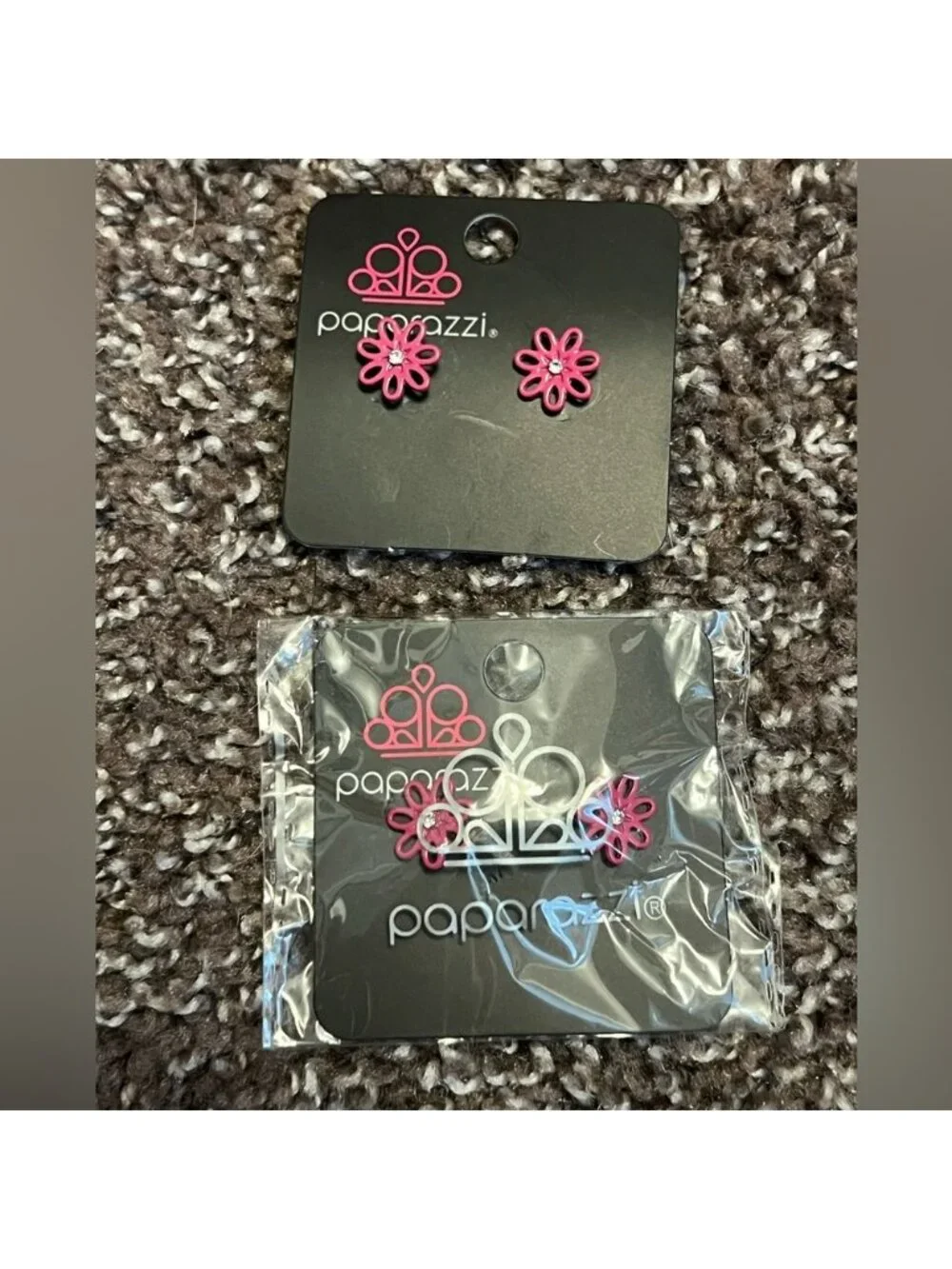 Paparazzi Pink Flower Stud Earrings